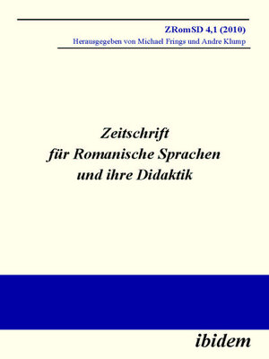 cover image of Zeitschrift für Romanische Sprachen und ihre Didaktik